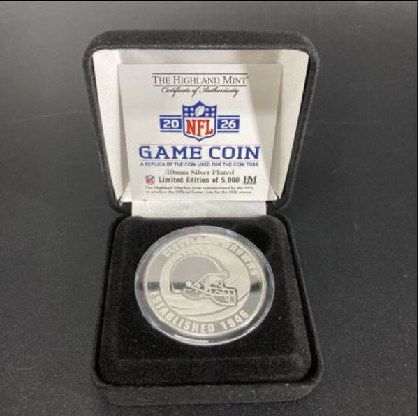Browns Silver Plated Flip Coin 
