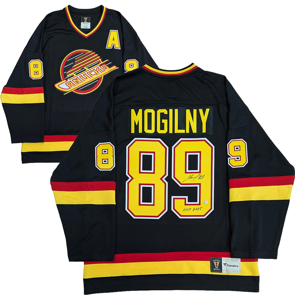 Alexander Mogilny Autographed Vancouver Canucks Heritage Jersey w/HOF 2025 Inscription