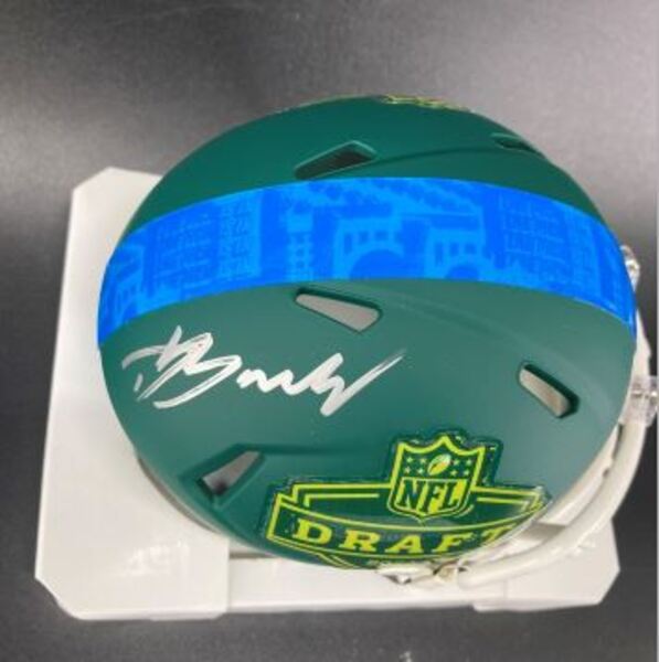 NFL - Jets David Bailey Signed NFL Draft Mini Helmet