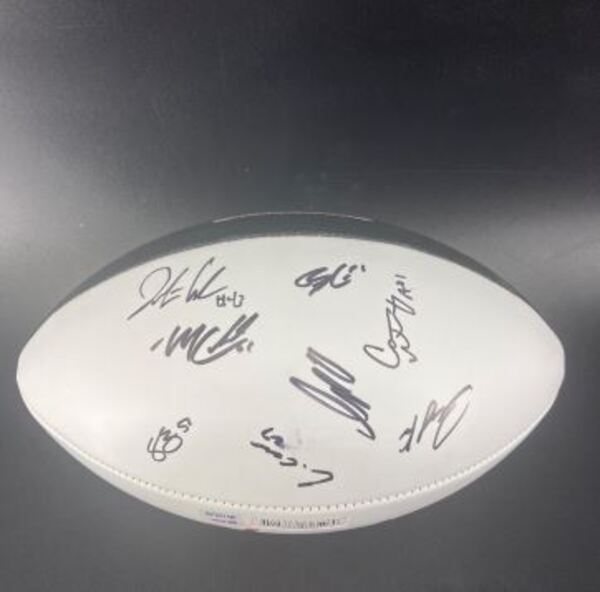 NFL - Chiefs Multi Sign Commemorative Super Bowl LIX Panel Ball Signed B...