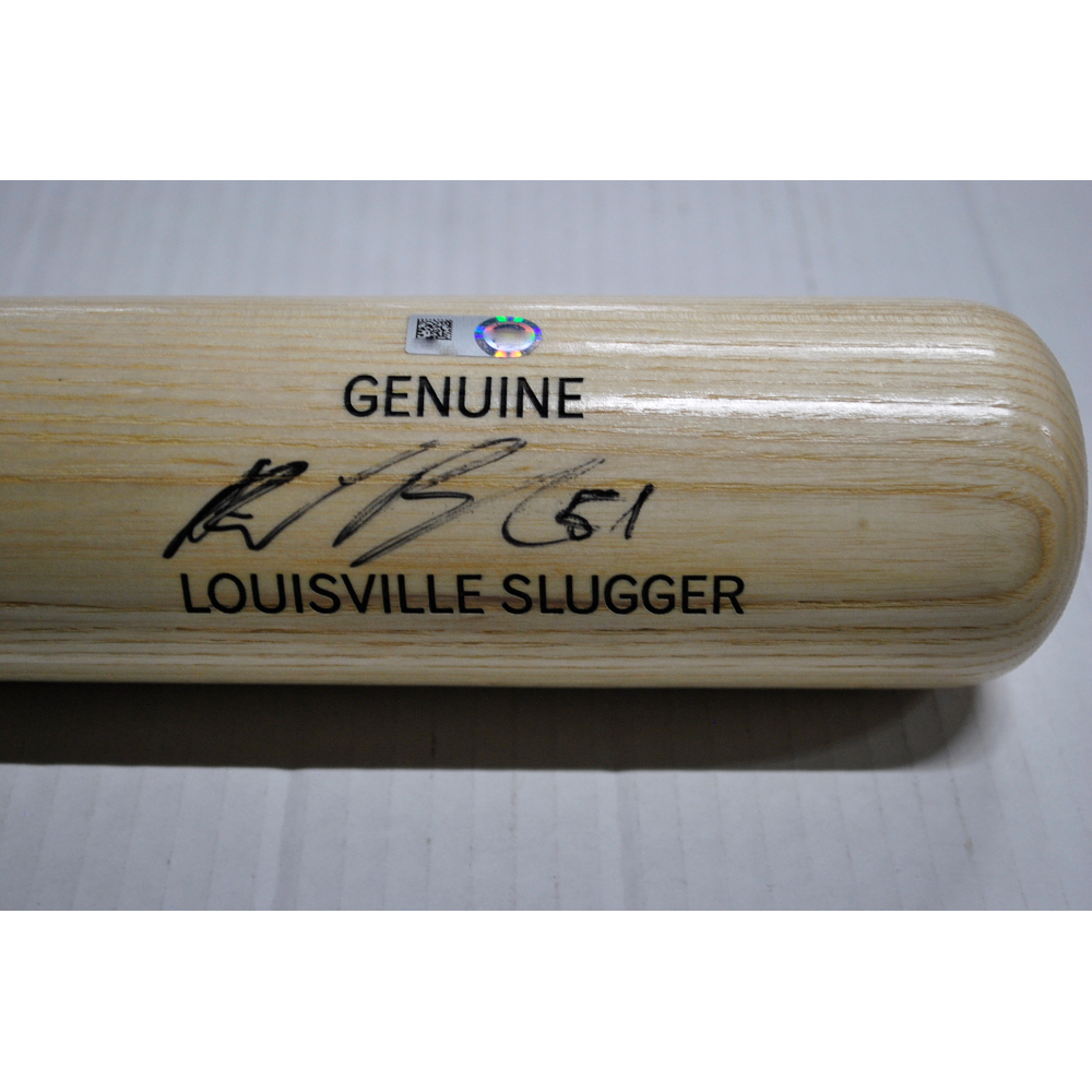2022 Roberto Clemente Day Auction Autographed Tan Louisville Slugger Bat 2022 Clemente Award