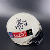 NFL - Rams Marshall Faulk Signed Mini Helmet With Kickoff Logo