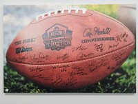 HOF - Multi Signed 24x36 Hall Of Fame Canvas Print Signed by Andre Johns...