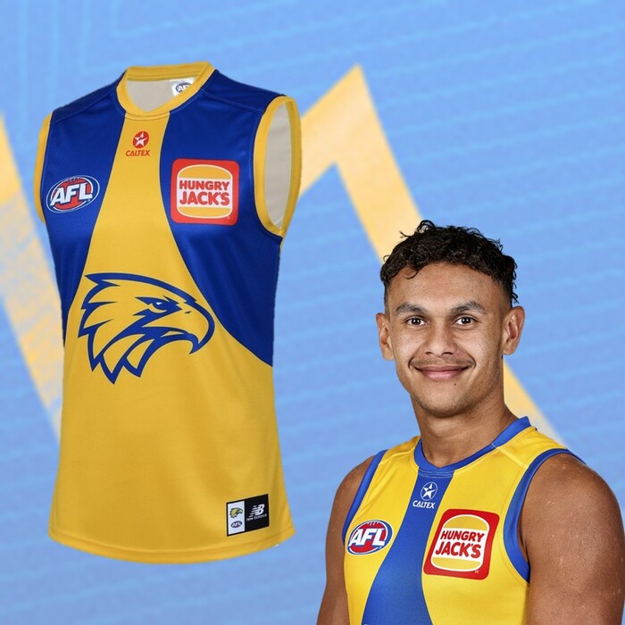 Tyrell Dewar #43 West Coast Eagles 2025 Clash Guernsey
