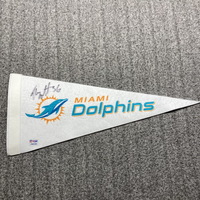Dolphins - Tony Lippett Signed Felt Pennant