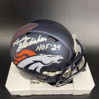HOF - Broncos Randy Gradishar Signed Mini Helmet with HOF 24 Inscription