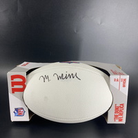 NFL - Lions Mekhi Wingo Signed White Composite Football