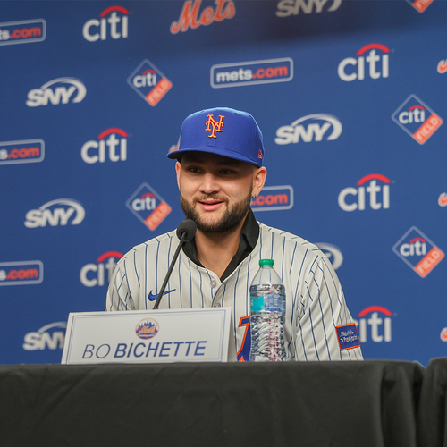 Bo Bichette - New York Mets Introductory Press Conference - Bo Bichette's  Nameplate - 1/21/26 | New York Mets Auctions