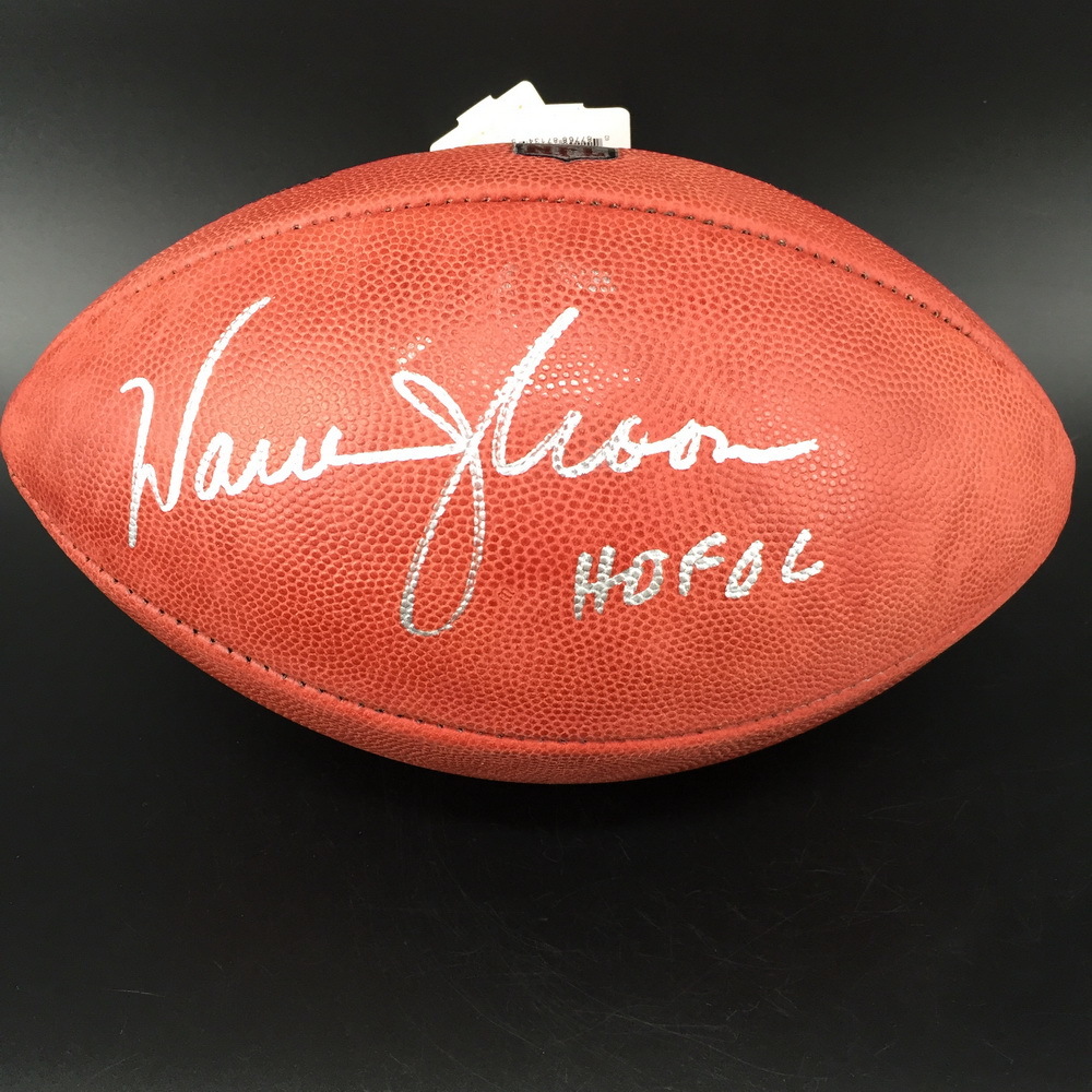 warren moon signed football
