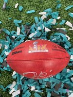 Super Bowl LIX Game Used Kickoff Ball signed by SBLIX MVP Jalen Hurts wi...