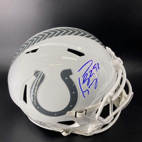 NFL - Colts Peyton Manning Signed STS Replica Speed Helmet