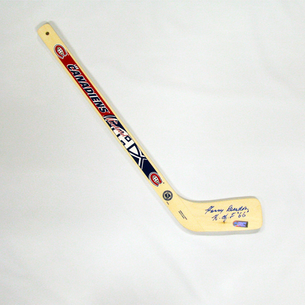 KEN REARDON Signed Mini Stick with HOF Inscription - Montreal Canadiens 