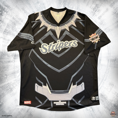 Danny Young #20 Marvel Black Panther Stripers Jersey Sz. 48