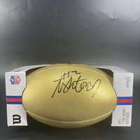NFL - Raiders Ashton Jeanty Signed Gold Composite Football