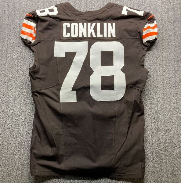 London Games - Browns Jack Conklin Game Worn Jersey (10/05/2025) Size 48...