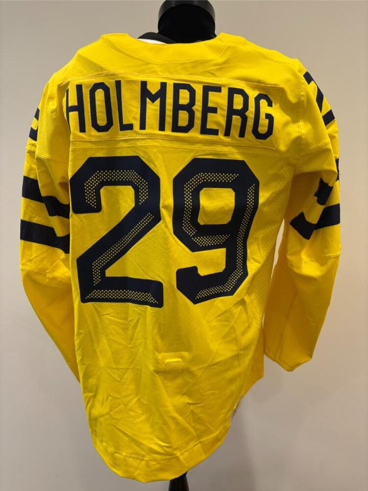 Pontus Holmberg Sweden Game-Issued Gold Jersey as a part of the 2026 Milano Cortina Winter Games - Not Worn