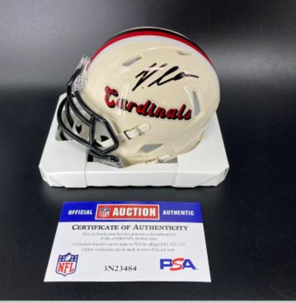 NFL - Cardinals Jeremiyah Love Signed Retro Mini Helmet