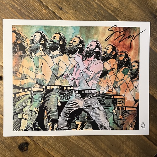 Sami Zayn: Honorary SIGNED 11x14 Rob Schamberger Art Print