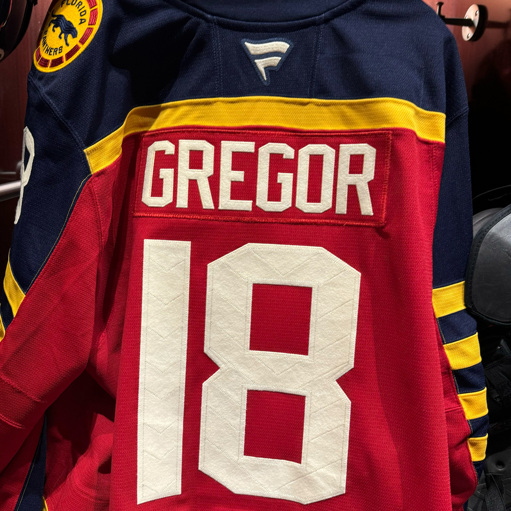 Noah Gregor Florida Panthers #18 2026 NHL Winter Classic Game-Issued Red Jersey - Size 56