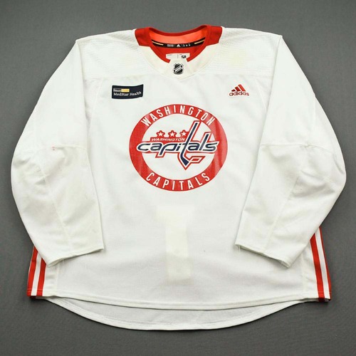 Image of Sill, Zach<br>White Practice Jersey w/ MedStar Health Patch - CLEARANCE<br>Washington Capitals<br>#23