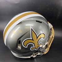 NFL - Saints Jake Hainer Signed Flash Authentic Speed Helmet