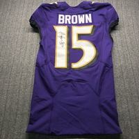 NFL - Ravens Hollywood Brown Signed Jersey Size 38