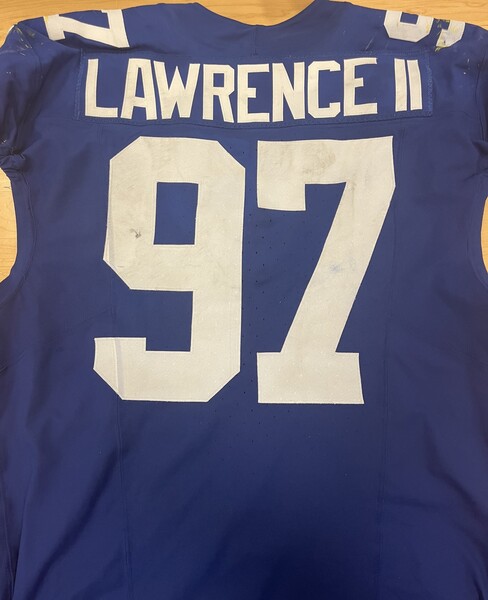 Giants Dexter Lawrence II Game-Worn Crucial Catch Jersey 09.28.25