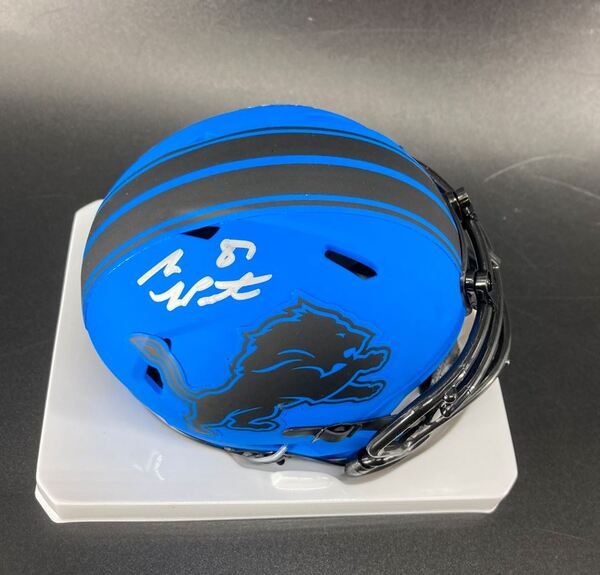 Lions - Sam LaPorta Signed Rave Mini Helmet