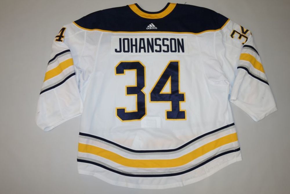 Jonas Johansson 201920 Buffalo Sabres GameIssued Set 3 Away Jersey (2