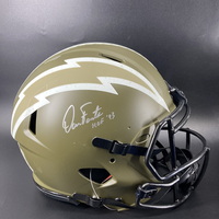 HOF - Chargers Dan Fouts Signed Authentic STS Speed Helmet with "HO...
