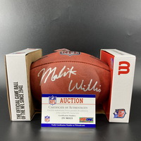 NFL - Packers Malik Willis signed authentic football