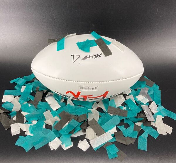 NFL - Eagles DeVonta Smith Signed Commemorative Super Bowl LIX Panel Bal...