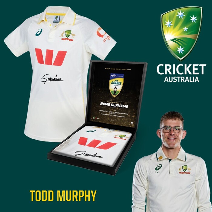 Todd Murphy Australia v England Ashes 4th Test Signed Match-Worn Shirt