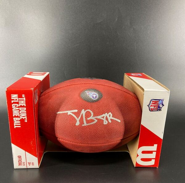 Titans - Jarvis Brownlee Signed Authentic Football With Titans Logo - Un...