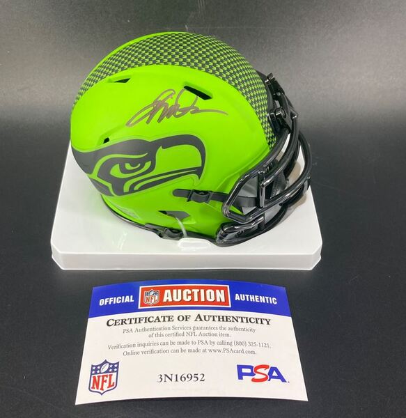 NFL - Seahawks Jalen Milroe Signed Rave Mini Helmet