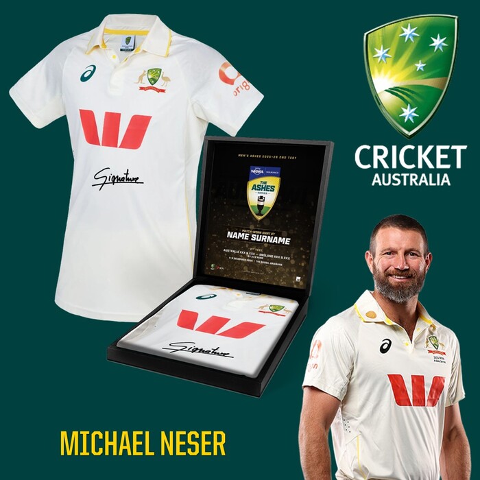 Photo of Michael Neser Australia v England Ashes 4th Test Signed Match-Worn Shirt