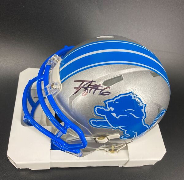 Lions - Terrion Arnold Signed Mini Helmet