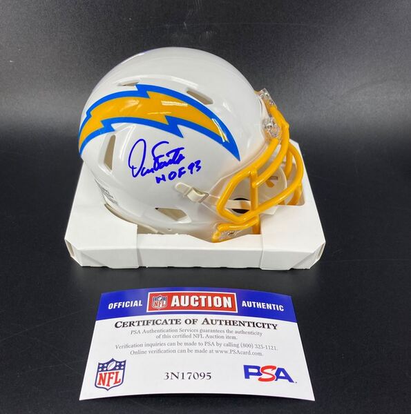 HOF - Chargers Dan Fouts Signed HOF Mini Helmet