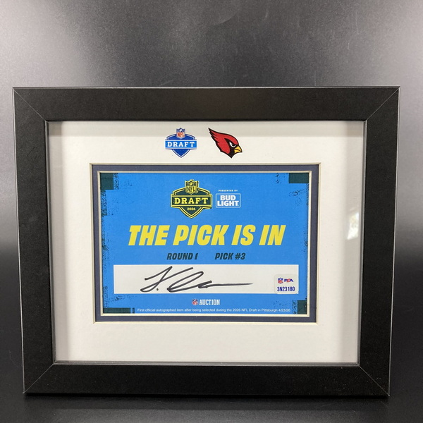 Jeremiyah Love Autographed Commemorative Draft Card - First NFL Auction ...