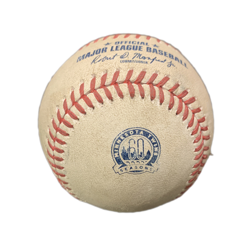 Game-Used Baseball - Twins at Tigers (Target Field) - Sean Poppen to Miguel Cabrera for a RBI single to RF - Hit #2847 - September 4th, 2020
