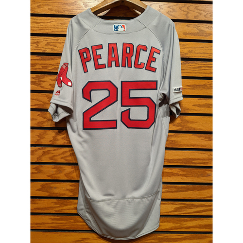 Photo of Steve Pearce #25 Team Issued Road Gray Jersey