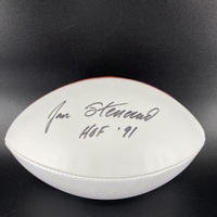HOF - Chiefs Jan Stenerud Signed Panel Ball With HOF 91 Inscription