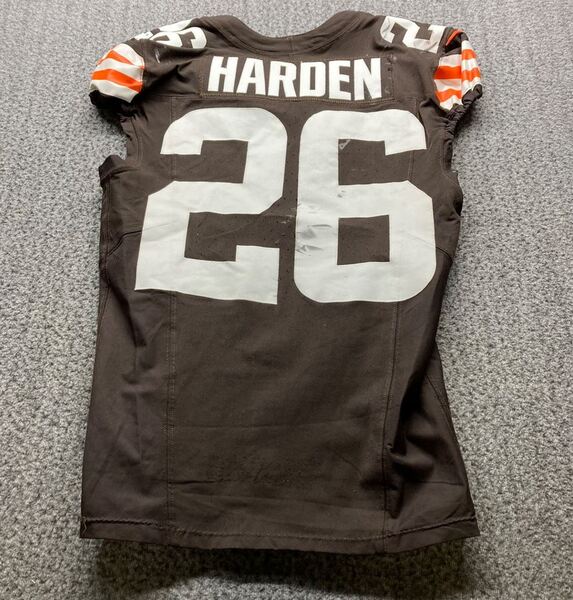 London Games - Browns Myles Harden Game Worn Jersey (10/05/2025) Size 38...