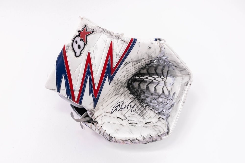 Signed and Game-Used Brians Glove by #31 Igor Shesterkin