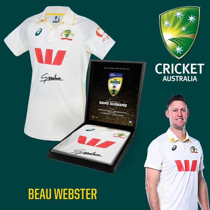 Photo of Beau Webster Australia v England Ashes 4th Test Signed Match-Worn Shirt