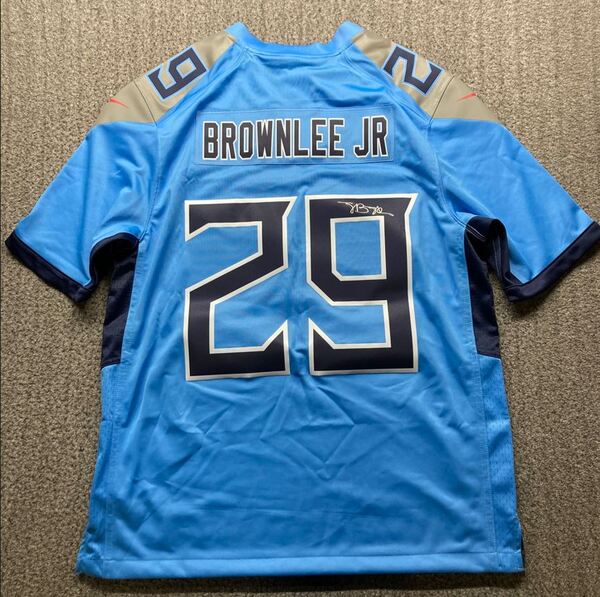 Titans - Jarvis Brownlee Signed Replica Jersey Size Large - Unauthenticated