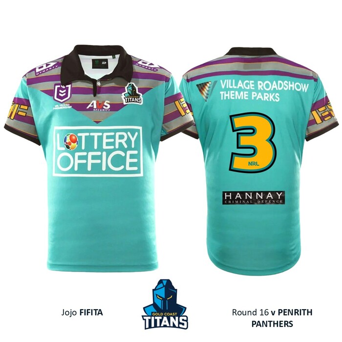 Photo of Jojo Fifita #3 Gold Coast Titans 2026 Heritage Jersey