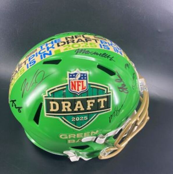 NFL - Multi Signed NFL Draft Replica Speed Helmet Signed by Cam Ward, As...