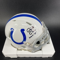 HOF - Colts Bill Polian Signed Mini Helmet with HOF 15 Inscription