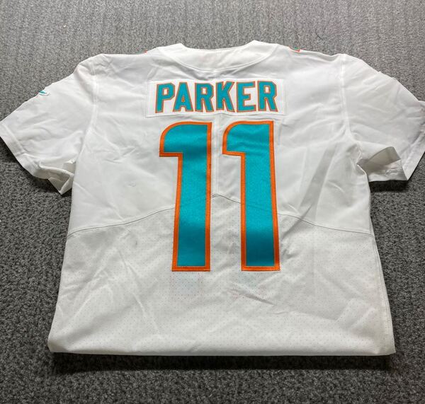 Dolphins - DeVante Parker White Game Cut Jersey (Not Authenticated)